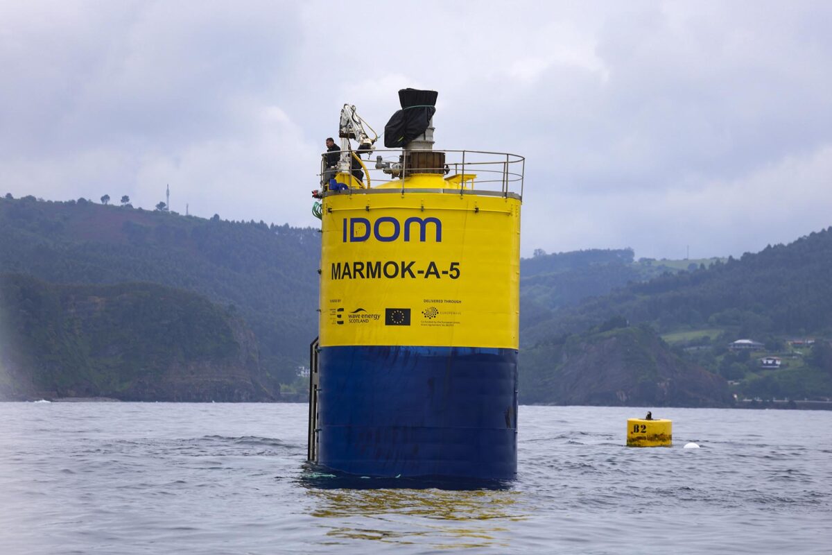 Captador de energia de las olas. Olatuen energía hargailua