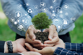 Coche cargando electricidad.