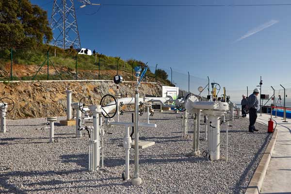 Control valves of the gas pipeline.