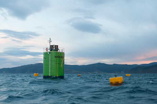 Buoy for electricity generation.